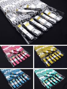 2/4/10 piezas Cinta métrica suave y flexible de 1,5 m/Regla de sastre linda para medición corporal, un lado marcado en CM, un lado marcado en pulgadas - Multicolor - Ver 7