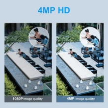 BOSSNEY 4MP High Definition Solar Powered Wireless Surveillance Camera With Infrared (PIR) Human Detection And Two-Way Intercom For Home, Outdoors And Yards. - White - View 8