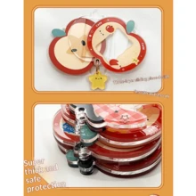 Ny glidande nyckelring med ram, nyckelring i akrylfotoram som rymmer 2,5 cm idolfoto, korthållare, bästa presenten till vänner - Multifärgad - Visa 7