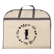 防尘服装罩，婚纱防尘罩，创意字母图案西装外套连衣裙保护罩，防潮悬挂式服装袋，衣柜收纳袋，透气旅行服装袋。