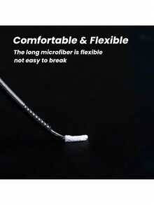 100 Pieces White And Black Cotton Swab Brushes For Lash Extension Tools - Black - View 4