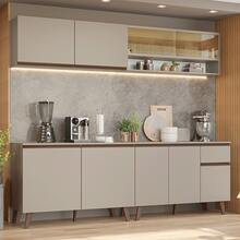 Cocina Integral Completa Modular Madesa Nice 240cm Crema 03 - Beis - Ver 1