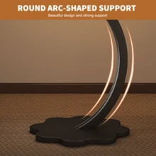 C-Shaped Sofa Side End Table Coffee Laptop Table,Lightweight Mobile Bedside Storage Rack,Living Room Bedroom - Black - View 5