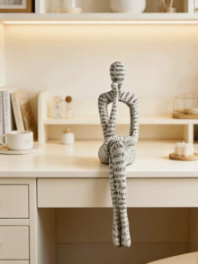 Tác phẩm điêu khắc "Người suy tư", một món đồ trang trí nhà cửa màu trắng, là một tác phẩm nghệ thuật trừu tượng hiện đại phù hợp để trang trí giá sách, bàn làm việc, văn phòng và phòng khách. Đây là món quà tuyệt vời dành cho những người yêu sách. - Nhiều màu - Xem 9