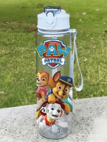 Paw Patrol 750毫升旅行杯，带提手、吸管和杯盖，可爱图案，高品质，防漏防震耐用，户外运动水壶，大容量便携杯，适合短途旅行、徒步、野餐、跑步、健身、母亲节、万圣节、圣诞节、感恩节、父亲节、情人节、学生礼物、送给家人、男女朋友、生日、毕业典礼等场合，男女通用。 - 彩色 - 查看 2