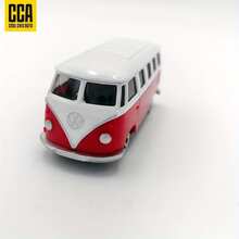 1:56 Scale Volkswagen T1 Bus Alloy Car - Red/Green, Toy Cars For Boys & Girls, Smooth Gliding With Hand-Held Handle, Adult Collection, Holiday Gift, Decorative Ornament - Multicolor - View 3
