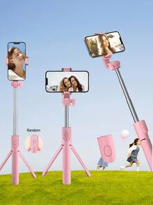 1支便携式自拍杆，带无线遥控器和补光灯，可伸缩紧凑型手机三脚架，适用于 15/14 Pro Max/13/12/11和安卓智能手机，有黑色/粉色/白色可选，适用于摄影、摄像和直播。 - 彩色 - 查看 13