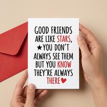 Thank You Card For Bestie, Cute Friendship Greeting Card With Envelope, 18x12 Cm Professional Printed, Perfect Best Friend Appreciation Gift, Surprise Her - Multicolor - View 5