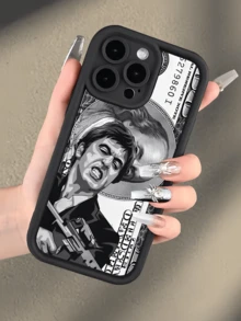 Money 1pc Black Dollar Bill Crazy Killer Minimalist Full Coverage TPU Shockproof Phone Case Compatible With Apple 17, 16, 15, 14, 13, 12, 11 Pro Max, Air, Series - Multicolor - View 4