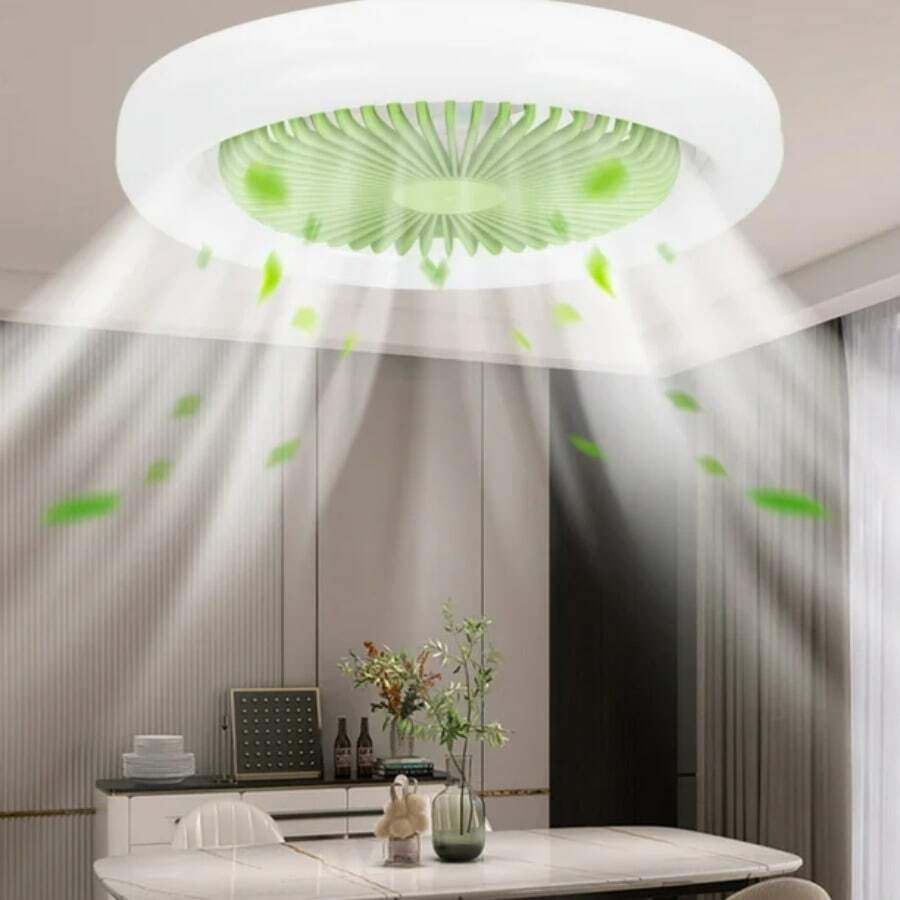 Ventilador Silencioso  Foco Lampara a Control Remoto Multicolores, Velocidades JWJ - V01 SIN CONTROL - Ver 1