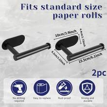 Self-Adhesive Rust-Proof Toilet Paper Roll Holder, No Drilling Required, Suitable For Bathroom, Kitchen, Washroom