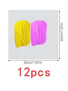12pcs Portable Painting Boards, Suitable For Oil Painting, Acrylic, Watercolor And Gouache Creative Painting, Artist Preferred - White - View 10