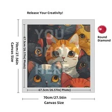 [5D Diamond Painting]Custom Diamond Art Painting Kits For Adults, DIY Personalized Diamond Art Photo Customized Your Own Photos, Painting By Diamond Pictures Kits For Home Decor (For Family),Custom 5D Full Diamond Art Painting Craft - Multicolor - View 32