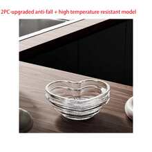 1-4件/套心形玻璃调味盘，透明玻璃蘸酱盘，用于姜酱、酱汁、蒜酱，多功能厨房调味盘 - 彩色 - 查看 11