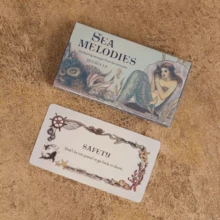 1 Set Ocean Melody Inspired Cards - 40 Cards, A Card Game, Magical Messages From Mermaids, Divination Cards, Mermaid Oracle Cards - Multicolor - View 5