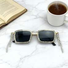1pc Men's Fashion Elegant High-End Stylish Fashion Glasses - Black - View 6
