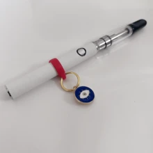 2Pcs Mixed Color Anti-Loss Non-Slip Vape Pen Charms For Pens And Vape Pens Green Leaf Charm 420 Accessory 510 Vape Battery Charm - Multicolor - View 4