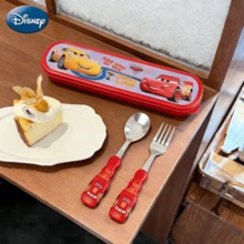 Disney Pixar Cars 3 Lightning McQueen Cartoon Cutlery Set, Including Fork And Spoon, With Storage Box, Made Of Stainless Steel, Suitable For Daily Meals, Thanksgiving And Holiday Home Decor - Style 6 - View 2