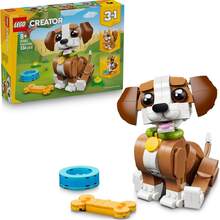 LEGO CREATOR 3-IN-1: NIEDLICHE TIERE – VERSPIELTER WELPEN, 31382, OFFIZIELL LIZENZIERTER SHOP, LIEFERUNG INNERHALB DER HALBINSEL INNERHALB VON 24–48 STUNDEN, SPIELZEUG, FILM, STEINSTÄBE, TEILE, BLOCKS, TIERE - Gelb - Übersicht 3