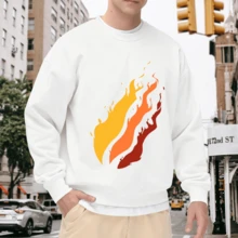 Preston Playz Men's Crewneck Sweatshirt Casual Long Sleeve Pullover Graphic Cozy Soft Top For Fall Winter Daily Wear - 白色 - 查看 2