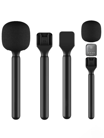 Durable ABS Wireless Microphone Stand, Portable Handheld Stand With Kickstand, Sturdy Construction, Microphone Stand, Wireless Microphone For Mobile Phones,Micro Sans Fil,Micro Cravate,Microphone,Telephone Portable,Kpop,Microphone,Bras De Micro,Microphone,Micro Sans Fil,Bonnette Micro