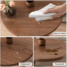 C-Shaped Sofa Side End Table Coffee Laptop Table,Lightweight Mobile Bedside Storage Rack,Living Room Bedroom - Brown - View 11