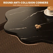 C-Shaped Sofa Side End Table Coffee Laptop Table,Lightweight Mobile Bedside Storage Rack,Living Room Bedroom - Black - View 6