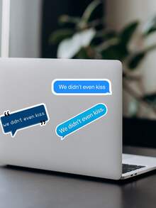 We Haven't Even Kissed Stickers | Romance Novel Quote Vinyl Stickers | Sports Romance Theme Stickers | BookTok Romance Novel Fan Gifts | Intense Rivals Fanfiction, LGBTQ+ Hockey Fiction, Funny Images, Emojis, Speech Bubbles, Waterproof Stickers - Multicolor - View 6
