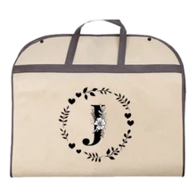 防尘服装罩，婚纱防尘罩，创意字母图案西装外套连衣裙保护罩，防潮悬挂式服装袋，衣柜收纳袋，透气旅行服装袋。