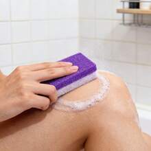 Professional Foot Pedicure Pumice Stone For Removing Foot Calluses And Dead Skin Scrubber, Double-Sided Usable, An Ideal Tool For Home Foot Care, Hand And Foot Care Tools - 紫色 - 查看 2