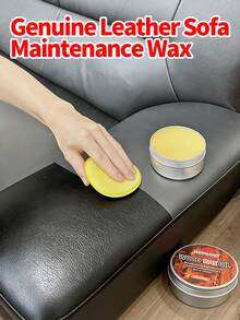 Leather Care Wax, Sofa Seat Leather Conditioner (With Polishing Sponge), Specially For Leather Goods, Used For Nourishing And Polishing Leather Bags, Shoes, Sofas, Particularly Suitable For Caring For Leather Of Any Color, Can Enhance The Luster Of Leather Goods Of Any Color.,Shoe,Spring Summer Picks,Brides Maid Gifts,Room,Bedroom Decor,Beach,Travel,For Men,For Women,Vacation,Women's Day,Travel Essentials,Wedding Favours,Y2k,Bedroom,Car Accessories Women,Kitchen Decor,Wedding,Y2k,Party,Mother's Day Gift,Bedroom Decor,Garden,Kitchen Decor,Summer,Beach,Travel Essentials,Room Decor,Squishy,Graduation - Yellow - View 2