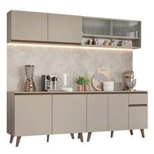 Cocina Integral Completa Modular Madesa Nice 240cm Crema - Beis - Ver 2