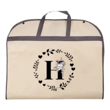 防尘服装罩，婚纱防尘罩，创意字母图案西装外套连衣裙保护罩，防潮悬挂式服装袋，衣柜收纳袋，透气旅行服装袋。