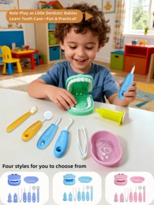 Dentist Examination Teeth Model Role Play Dental Check-Up Toy, Includes Teeth And Oral Model - Pretend Dentist Set For Boys And Girls, Educational Dental Care Learning, Children Dentist Role Play Toy, Can Be Used For Doctor And Nurse Roleplay, Dentist Game Set, Pretend Play Toy - Multicolor - View 9