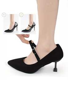 Detachable Adjustable Non-Slip High Heel Straps, Faux Leather Replacement Laces With Buckle, Removable Ankle Strap - Multicolor - View 3