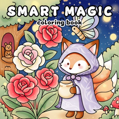 GDTME 全新“巫师”升级版加厚纸豪华成人涂色书，7.87*7.87英寸，独特的温馨家居场景——可爱放松的艺术礼物，适合情人节、复活节、生日、新年等节日，成人涂色活动