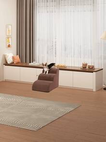 1pc Plush Warm Pet Stair Ramp, Elderly/Small Dog Assistance Ladder, Protect Every Step, Easy Up And Down, Love Lasts Longer. Sofa Bed Dog Steps, Washable Sponge Pet Stairs For Sofa, Bed, Teddy, Small Pets - Coffee Brown - View 10