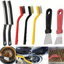 7Pcs Crevice Cleaning Brush Set, Hard Bristle Cleaning Supplies For Kitchen, Bathroom, Corner, Sink, Cup, Teapot, Bottle, Blender - Multicolor 7-piece Set - View 4