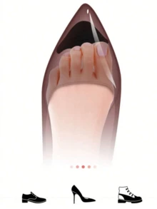 QKC 1 Pair Reusable Soft Half Insole Toe Filler Foam Pads, Adjustable Shoe Inserts For Men And Women - Multicolor - View 5