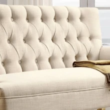 Loveseat Sofa For Living Room, Couch In A Box, Sofa Para Sala, Love Seats Furniture, Long Couches, Settee, Textile - Màu be - Xem 6