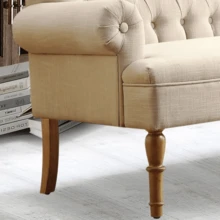 Loveseat Sofa For Living Room, Couch In A Box, Sofa Para Sala, Love Seats Furniture, Long Couches, Settee, Textile - Màu be - Xem 7