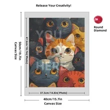 [5D Diamond Painting]Custom Diamond Art Painting Kits For Adults, DIY Personalized Diamond Art Photo Customized Your Own Photos, Painting By Diamond Pictures Kits For Home Decor (For Family),Custom 5D Full Diamond Art Painting Craft - Multicolor - View 76