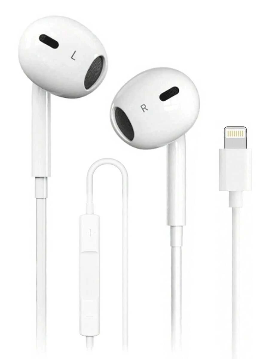 Earphone Kabel Lightning dengan Mikrofon dan Kontrol Volume, Kompatibel dengan iPhone, Stereo HiFi Tahan Bising, Kompatibel dengan iPhone 14/13/12/11/XR/XS/X/8/7, Mendukung Semua Sistem iOS. Earphone Kabel Lightning ini kompatibel dengan perangkat Apple, desain in-ear, dengan efek bass HiFi, pilihan ideal untuk bepergian dengan 14 Plus/13/12/11 Pro Max. - Putih - View 1