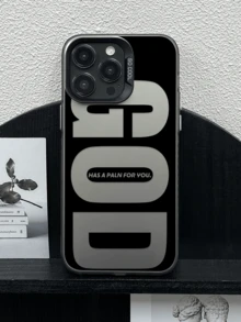 Slogan 1pc "God Has A Plan For You" Shock-Proof Phone Case, Compatible With IPhone 7 8 X XR 11 12 13 14 15 16 17 Pro Max Plus Air Air, Soft, Unique, - Multicolor - View 2
