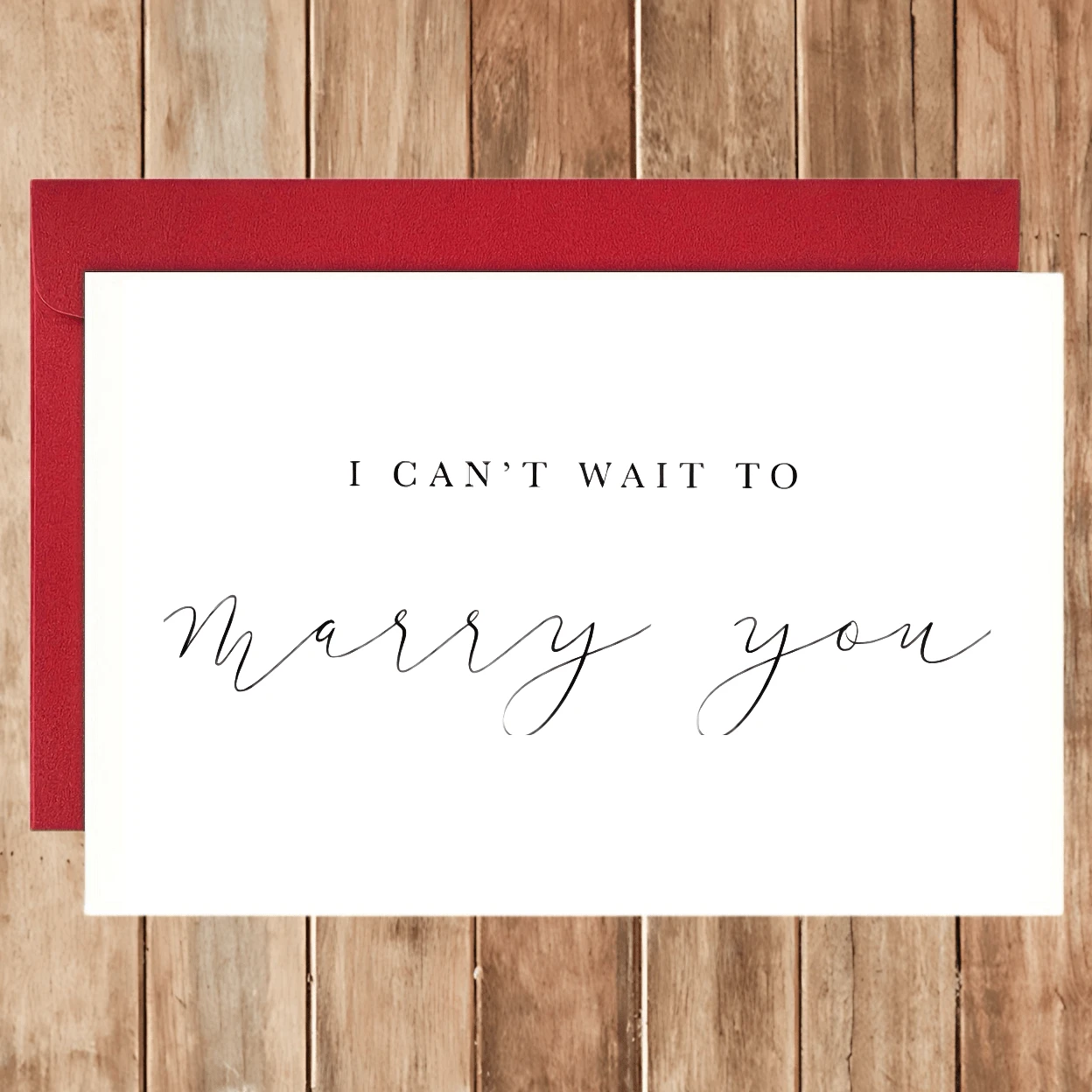 1 张趣味婚礼贺卡 - 我迫不及待想嫁给你。送给新郎新娘的完美之选！婚礼贺卡。 - 彩色 - 查看 1