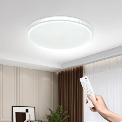 50W/70W High Brightness LED Crystal Star Ceiling Light, Dimmable Remote Control, New Generation LED Chip, Flicker-Free & Easy To Clean, 50,000 Hours Lifespan, 180V-265V Recessed Lighting, Suitable For Bedroom, Living Room, Study, Closet, Kitchen, Hallway, Porch, Staircase