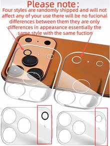 2片装全覆盖摄像头保护膜，兼容 17 Air、14、15、13、16 Pro Max Plus、11、12配件后镜头玻璃 - 無色 - 查看 3