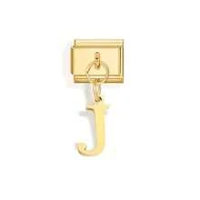 9mm A-Z 26 angielskich liter Charms - zawieszki bransoletki ze stali nierdzewnej, unisex, zrób to sam biżuteria z bransoletek-bransoletek-pierścionków, kreatywne akcesoria na codzienne/świąteczne okazje, złote moduły liter "MISS"