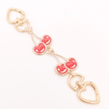 1Pc/2Pcs Bag Extender Chain Purse Strap Extenders Purse Extender Chain Replacement Accessories For Handbag Purse Shoulder Bag Crossbody Travel Essentials Cherry Holiday Essential - Red - View 7