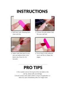 24Pcs Set French Style Black & White Tie Dye Polka Dot Press-On Nails, Reusable, With Bowknot, Star Rhinestones, Cute & Chic, Suitable For Dates, Spring, New Year, Christmas, Daily, Birthday, Festival, Spring/Summer Nail Supplies Nails - Black and White - View 4